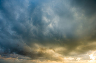 Colorful sky and sunrise. Natural landscape