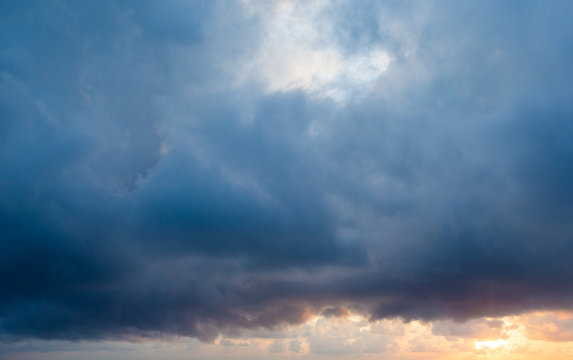 Colorful sky and sunrise. Natural landscape