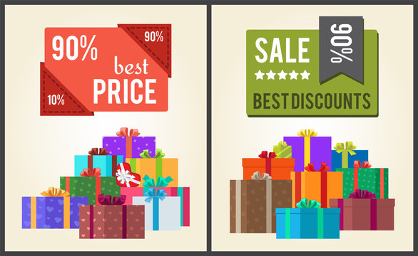 90 Best Price Sale Discounts Labels with Stickers