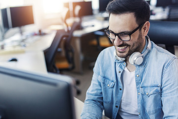 Smiling programmer