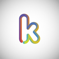 Colorful character from a typeset, vector illustration