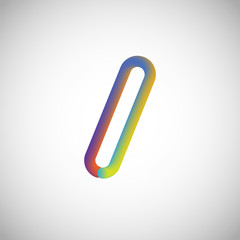 Obraz premium Colorful character from a typeset, vector illustration