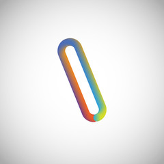 Obraz premium Colorful character from a typeset, vector illustration