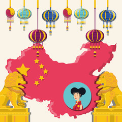 chinese culture set icons