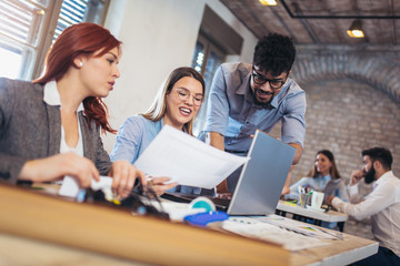 Group business people meeting to discuss ideas in modern office