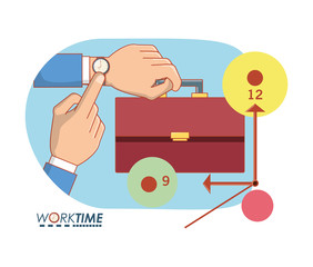 work time elements icons
