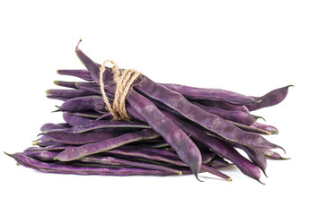 Purple kidney bean pods