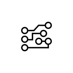 Circuit Board. Flat Vector Icon. Simple black symbol on white background