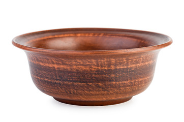 Empty clay bowl