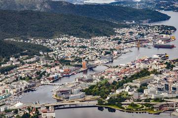 Obraz premium panoramic bergen norway 