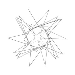 Geometric set stars and flowers for gifts and holidays pattern vector EPS10