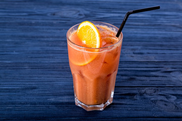 Multicolored ice-cream with ice