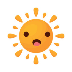 Kawaii sun icon