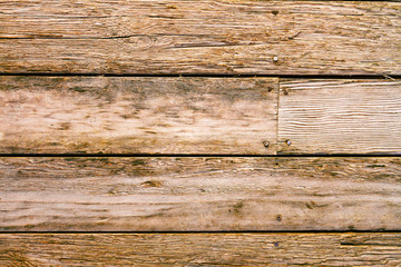 Close-up of floor with nailed wooden boards