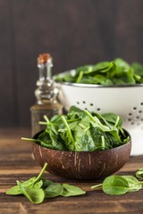 Baby spinach leaves