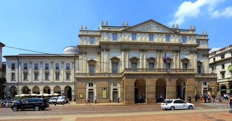 Italy, Milan historic quarter - Teatro alla Scala, Opera La Scala building at Piazza della Scala