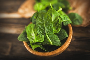 Baby spinach leaves