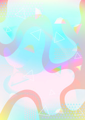 Vector abstract holographic and geometry background design.  Trendy creative vector. Mesh holographic foil. Poster,card,flyer concept