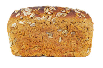Loaf of rye bread with seeds