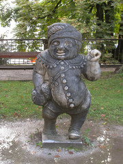 Fototapeta na wymiar Parks in Salzburg adorn fairy gnomes. 