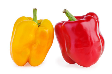 Red and yellow sweet peppers