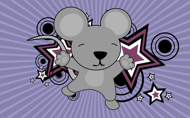 baby chibi mouse jumping cartoon background in vector format very easy to edit 