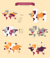 Obraz premium Infografica sulle abitudini globali