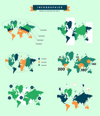 Fototapeta premium Infografica sulle abitudini globali