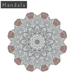 Geometrical flower mandala sign