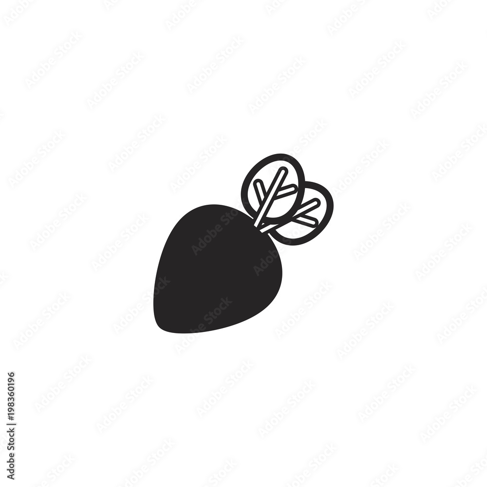 Sticker turnip icon. sign design