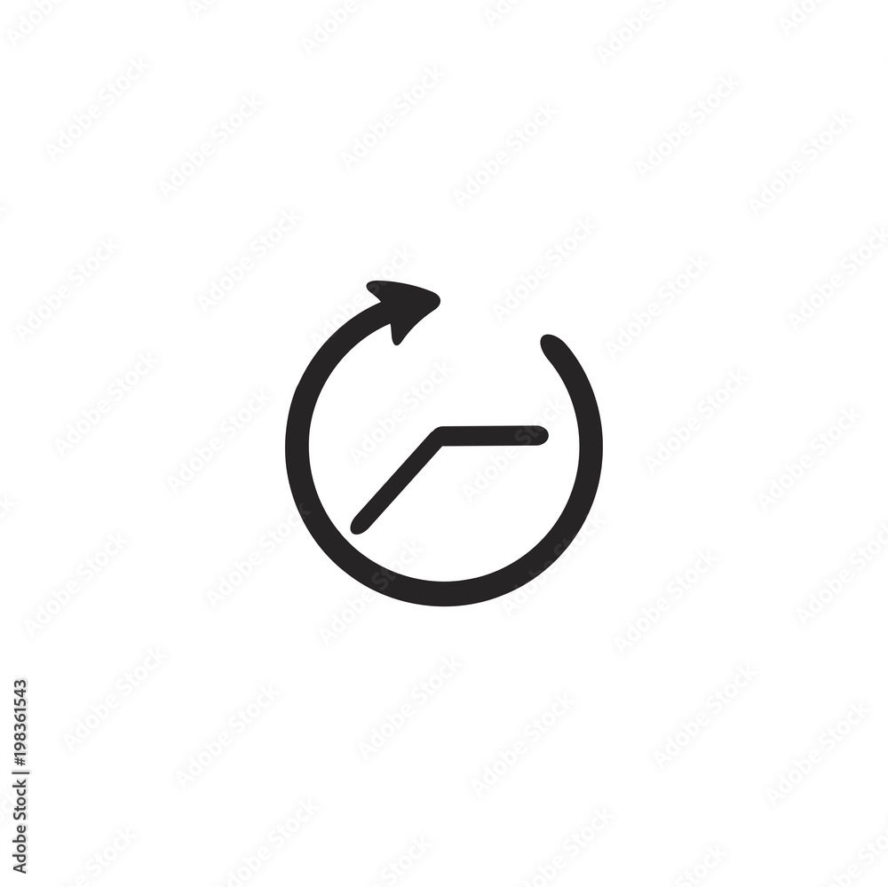 Sticker timer icon. sign design