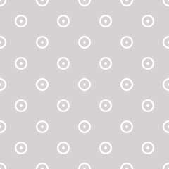 Vector seamless geometric pattern with dots and rings