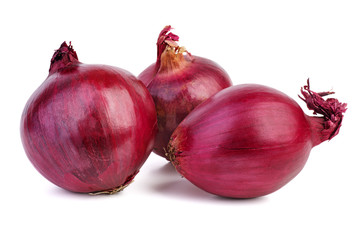 Three purple onions