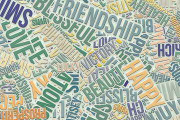Fototapeta premium Happy word cloud, business