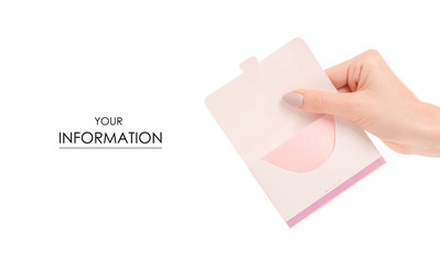 Obraz premium Napkins for the face matting in female hands pattern