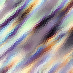 Wavy abstract diagonal pattern in low poly style. Smooth blurred background from wavy shapes. Vector image.