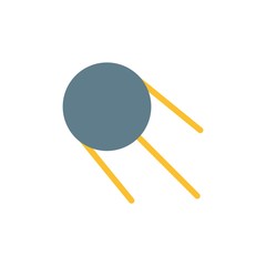 asteroid, space body flat vector icon. Modern simple isolated sign. Pixel perfect vector  illustration for logo, website, mobile app and other designs