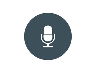 Microphone modern flat icon 