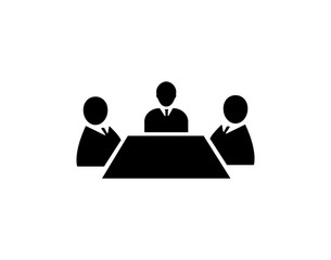 Business meting modern icon 