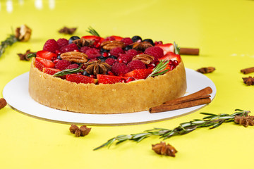 Cheesecake with different berry