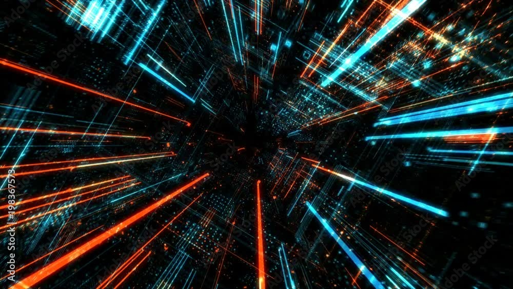 Poster abstract digital abstract virtual city. scanning city for hackers attack concept. software developer