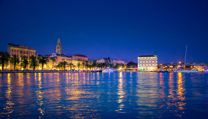 Picturesque scenery of the waterfront and harbor in Split, Croatia, Dalmatia County
