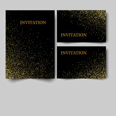 Template design greeting cards,greetings,invitations.Black background with.