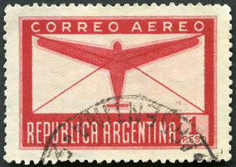 ARGENTINA - 1932: shows Plane and Letter