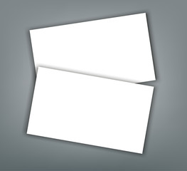 Blank business card with shadow mockup cover template