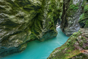 Tolmin gorge in Triglav National Park, Slovenia