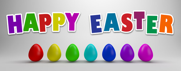 Happy Easter rainbow egg