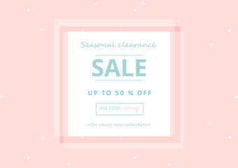 Trendy Sale Banner Design with different hand drawn organic shapes and textures. Social Media Cute backdrop for advertising, web design, posters, invitations, greeting cards, birthday, anniversary