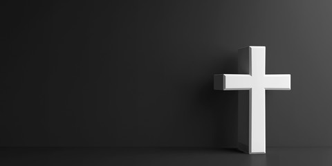 Obraz premium White cross sign