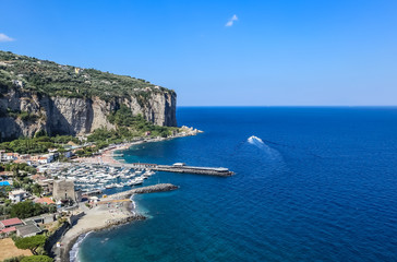 Fototapeta na wymiar The Amalfi Coast near Vico Equense. Italy